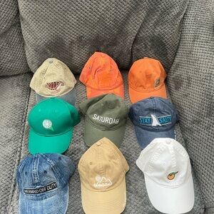 Lot of 9 hat caps